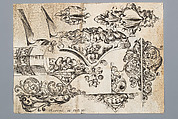Engraving of Firearms Ornament from the Pattern Book <i>Plusieurs pieces de l'arquebuzerie / recueillies et inventeés par Francois Marcou</i>, C. Jacquinet French, Ink, paper, French, Paris