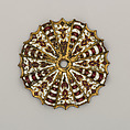 Harness Ornament, Copper alloy, gold, enamel, Italian