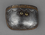 Toe Cap from a Sabaton of Emperor Charles V, Attributed to Desiderius Helmschmid (German, Augsburg, 1513–1579), Steel, gold, German, Augsburg