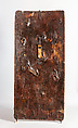 Standing Shield, Wood, leather, gesso, silver foil, gold lacquer, polychromy, iron, German, Erfurt