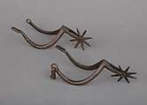 Pair of Rowel Spurs, Copper alloy, possibly French