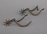 Pair of Rowel Spurs, Copper alloy, possibly French