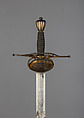 Sword, Steel, gold, blade, German; hilt, possibly Flemish