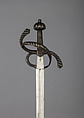Rapier, Steel, silver, possibly French