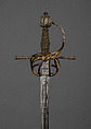 Rapier, Steel, silver, gold, brass, iron, Northern European, probably German