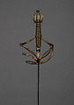 Rapier, Steel, silver, gold, brass, iron, Northern European, probably German