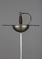 Cup-Hilted Rapier, Steel, copper, Spanish