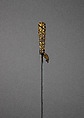 Hunting Sword and Scabbard, Steel, copper-gold alloy (<i>shakudō</i>), gold, wood, ray skin, hilt, Japanese, made for the European market