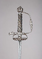 Smallsword, Steel, silver, wood, probably Dutch