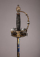 Smallsword, Steel, gold, silver, wood, textile, French