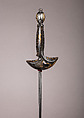 Smallsword in the Spanish Style, Steel, gold, wood, textile, Spanish