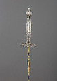 Smallsword, Steel, gold, silver, textile, paste jewels, French