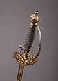 Smallsword, Steel, gold, wood, textile, French