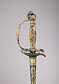 Smallsword with Scabbard, Steel, silver, gold, wood, leather, textile, French
