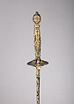 Smallsword with Scabbard, Steel, silver, gold, wood, leather, textile, French