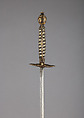 Smallsword, Steel, gold, silver, hilt, possibly India; blade, possibly European