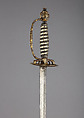 Smallsword, Steel, gold, silver, hilt, possibly India; blade, possibly European
