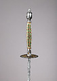 Smallsword, Steel, enamel, gold, textile, French or British