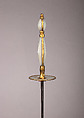 Smallsword, Bronze, gold, mother-of-pearl, steel, textile, Western European
