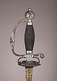 Smallsword, Silver, steel, wood, textile, gold, German, possibly Augsburg
