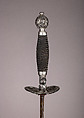Smallsword, Silver, steel, wood, textile, gold, German, possibly Augsburg