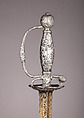 Smallsword, Silver, steel, gold, textile, French, Paris