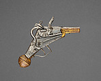 Model of a Miquelet Pistol, Steel, copper alloy (brass), gold, German