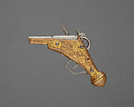 Model of a Miquelet Pistol, Steel, copper alloy (brass), gold, German
