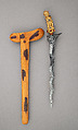 Kris with Sheath, the hilt representing Batara Bayu, Steel, wood, gold, semiprecious stones, Balinese