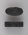 Sword-Hilt Collar and Pommel (Fuchigashira), Copper-gold alloy (shakudō), Japanese