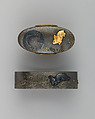 Sword-Hilt Collar and Pommel (Fuchigashira), Copper-silver alloy (shibuichi), copper-gold alloy (shakudō), silver, gold, Japanese