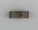 Sword-Hilt Collar (Fuchi), Copper-silver alloy (shibuichi), silver, gold, Japanese