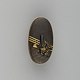 Sword Pommel (Kashira), Copper-silver alloy (shibuichi), copper-gold alloy (shakudō), gold, Japanese