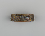 Sword-Hilt Collar (Fuchi), Copper-silver alloy (shibuichi), gold, silver, copper, Japanese