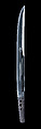 Blade and Mounting for a Dagger (Tantō), Steel, wood (rosewood), silver, Japanese