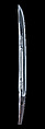 Blade and Mounting for a Short Sword (Wakizashi), Blade attributed to Yasutsugu (Japanese, active late 16th–early 17th century), Steel, wood, lacquer, leather, copper-gold alloy (shakudō), copper-silver alloy (shibuichi), copper, gold, horn, silver, Japanese