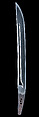 Blade and Mounting for a Short Sword (Wakizashi), Blade unsigned, attributed to Sadakuni (Japanese, Echizen province, documented 1609), Steel, wood, lacquer, ray skin (samé), malachite, leather, gold, copper-gold alloy (shakudō), copper-silver alloy (shibuichi),, Japanese