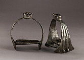 Pair of Stirrups, Iron alloy, possibly Netherlandish or Spanish