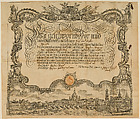 Certificate of Employment (Arbeitsbescheinigung) of the Guild of Farriers and Weaponsmiths (Huf- und Waffenschmiede) of Dresden, Engraving on paper, German, Dresden