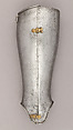 Composed Armor, Left tasset made by Julian Arrechia (Spanish, active in New York late 19th–early 20th century), Steel, copper alloy (latten), leather, Italian