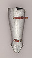 Composed Armor, Left tasset made by Julian Arrechia (Spanish, active in New York late 19th–early 20th century), Steel, copper alloy (latten), leather, Italian