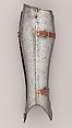 Composed Armor, Left tasset made by Julian Arrechia (Spanish, active in New York late 19th–early 20th century), Steel, copper alloy (latten), leather, Italian