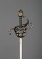 Rapier, Steel, silver, hilt, British; blade, Spanish