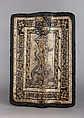 Shield (Pavise), Wood, leather, gesso, silver foil, polychromy, German, Saxon