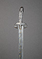Saber with Scabbard and Strap, Steel, gold, wood, leather, Eastern European, probably Hungary