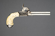 Percussion Box Lock Pocket Pistol, Ivory, steel, Belgian or French