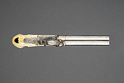 Percussion Box Lock Pocket Pistol, Ivory, steel, Belgian or French