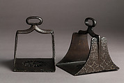 Pair of Stirrups, Iron, silver, gold, Italian, Milan