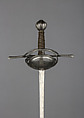 Cup-Hilted Rapier, Steel, brass, possibly Flemish