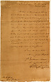 Letter from George Washington to New York Governor George Clinton, George Washington (American, 1732–1799), Ink, paper, American